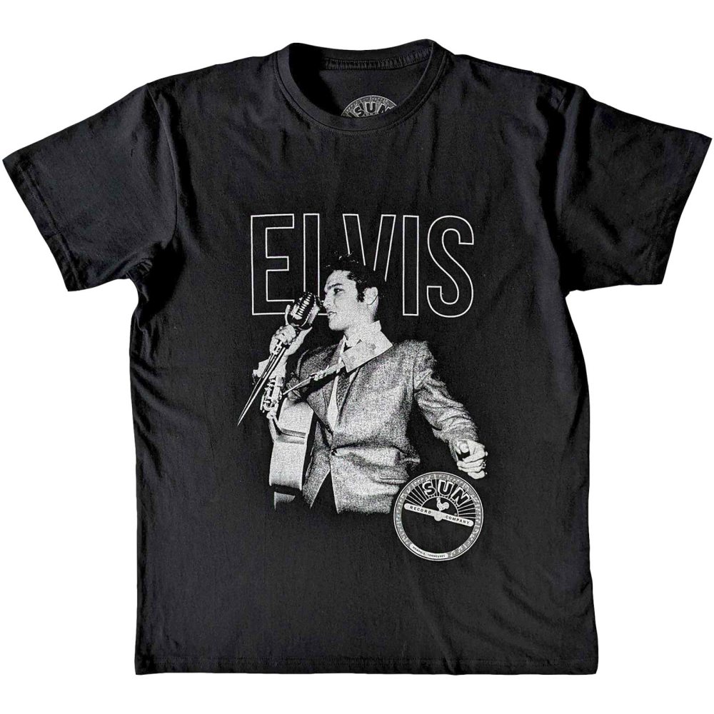 Elvis Presley - Elvis Live Portrait T-shirt Homme - Noir
